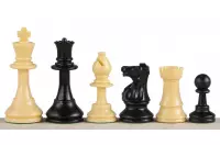 Figure per scacchi Club Staunton n. 6, crema/nero (re 96 mm)